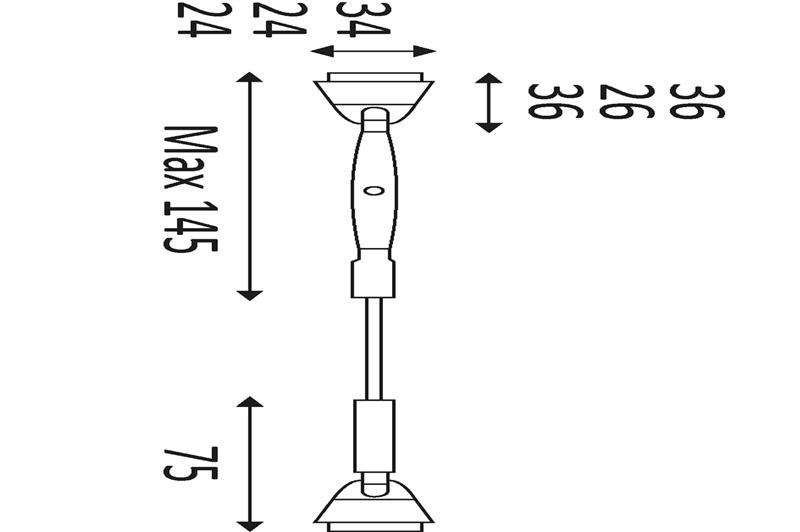 Set Spanmodule 4 stuks mat Chroom
