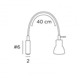 Wandlamp in gesatineerd Chroom