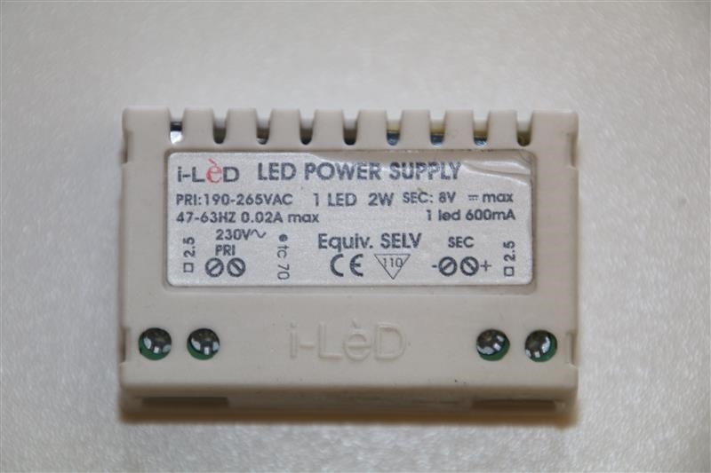 Driver Led 2W 230 Vac / 8Vdc 600mA