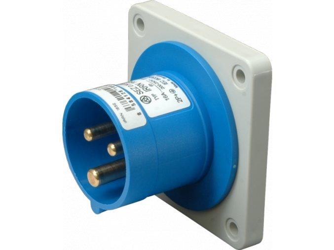 Connecteur encastré 16A 3 pôles 230V Bleu