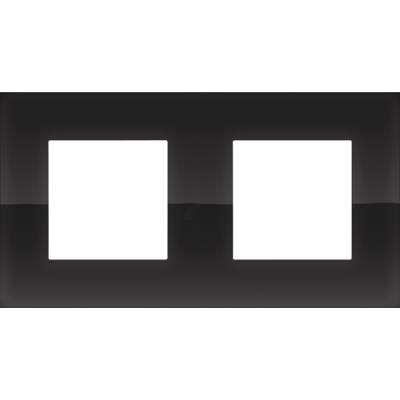 Double plaque de recouvrement de 71mm d'entraxe Niko Pure liquid Black
