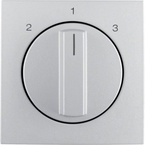 Enjoliveur avec bouton rotatif pour interrupteur 3 paliers sans position "0" S.1 / B.3 / B.7 Alu, ma