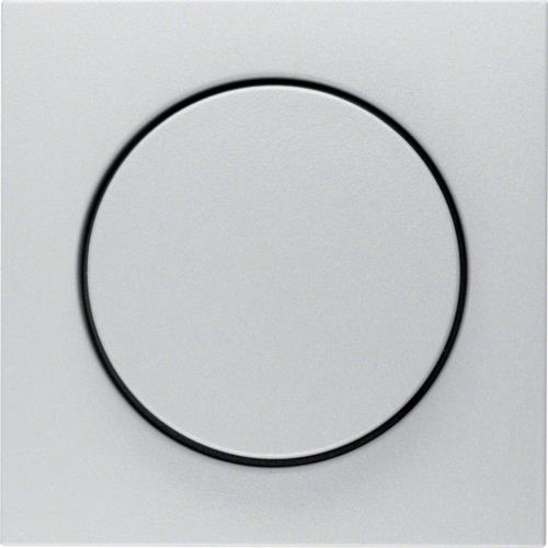 Enjoliveur avec bouton de réglage pour variateur rotatif Berker S.1 / B.3 / B.7 Alu, mat