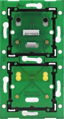 Platine double verticale murale pour Niko Home control
