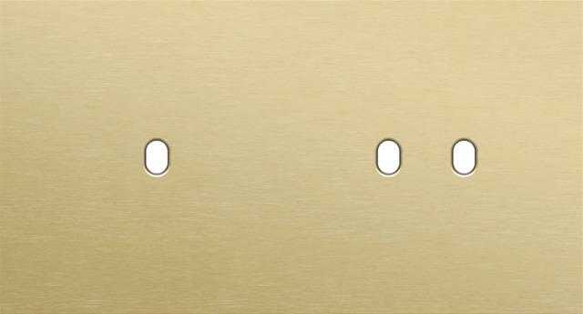 Tweevoudige afdekplaat, horizontaal 71mm centerafstand, voor een enkelvoudige en een tweevoudige sch