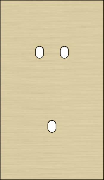Double cover plate, vertical 60mm center distance, for a double and a single switching function, Ni