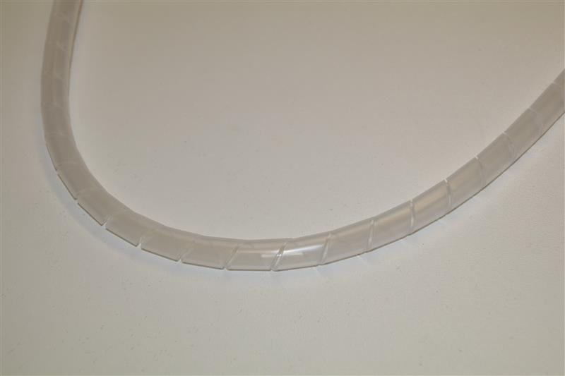 Gaine spiralée en polyéthylène 12 - 50mm épaisseur 0.9mm dimension ext: 10mm transparent rouleau 25m