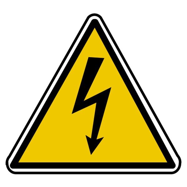 Autocollant danger tension 50mm