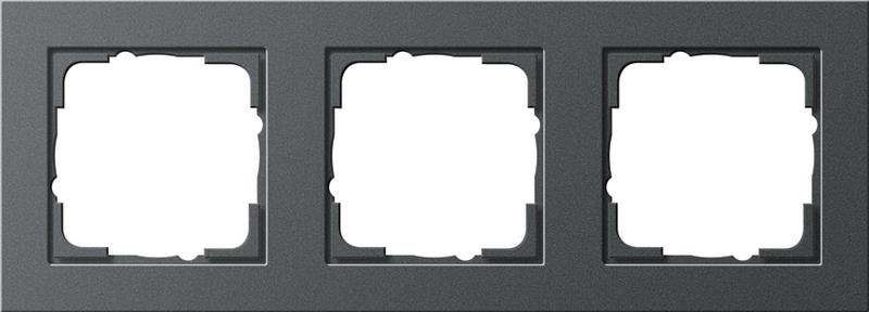 Cadre finition 3 x Gira E2 Anthracite