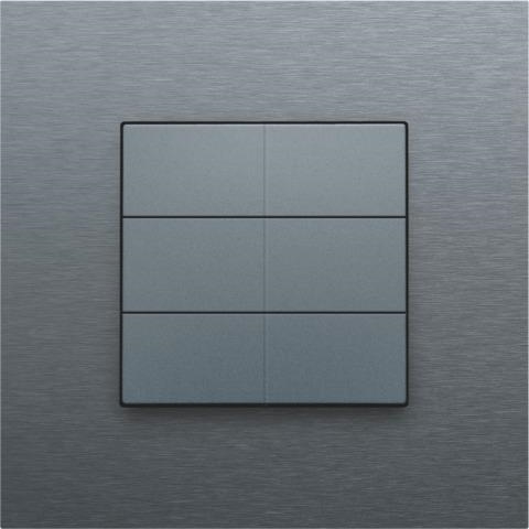 Zesvoudige drukknop voor Niko Home controlAlu Steel