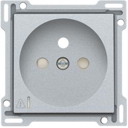 Afwerkingsset voor stopcontact met overspanningsbeveiliging 28.5mm Silver