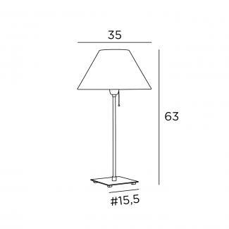 Table lamp in brushed Bronze