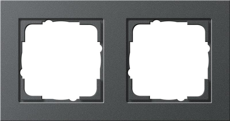Cadre finition 2 x Gira E2 Anthracite