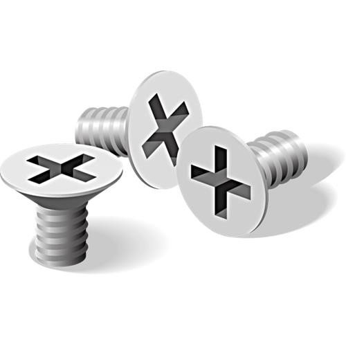 Powder - coated spare screw for splashproof garden posts, White