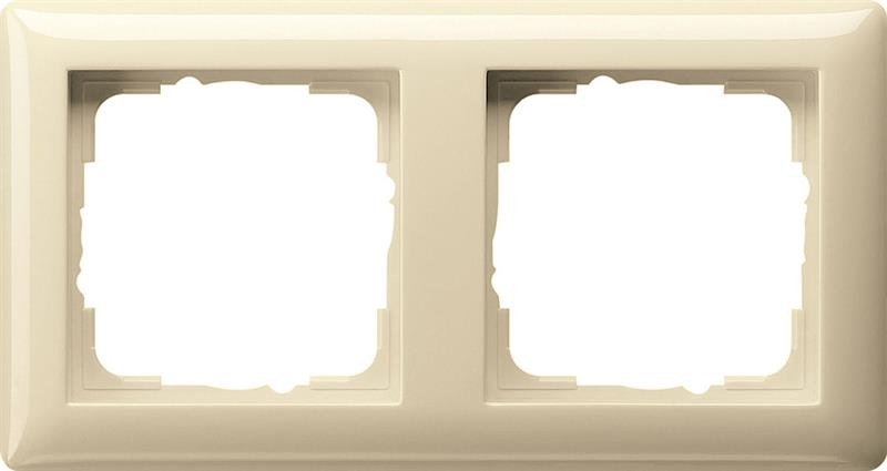 Afdekraam tweevoudig Gira standard 55 crème Wit glanzend
