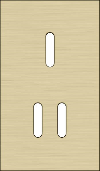 Double cover plate, vertical 60mm center distance, for single and double switching function, Niko R