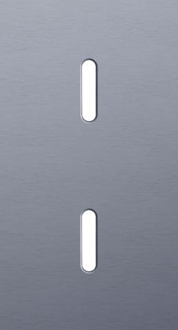 Double cover plate, vertical 71mm center distance, for two single switching functions, Niko Rocker