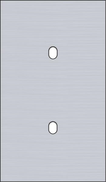 Plaque de recouvrement double, verticale 60mm d'entraxe, pour deux fonctions de commutation simples,
