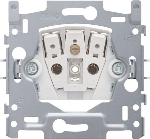 Base for socket outlet without earthing, flush - mounting depth 21mm, 16A / 250Vac, plug - in termin