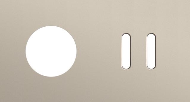 Plaque de recouvrement double, horizontale 71mm d'entraxe, pour une fonction de prise de courant et