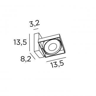 Plafondlamp in gestructureerd Wit