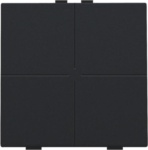 Bouton - poussoir quadruple pour Niko Home control Black Coated