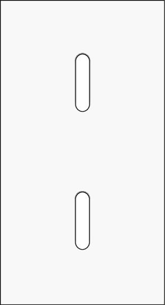 Tweevoudige afdekplaat, verticaal 71mm centerafstand, voor twee enkelvoudige schakelfuncties, Niko R