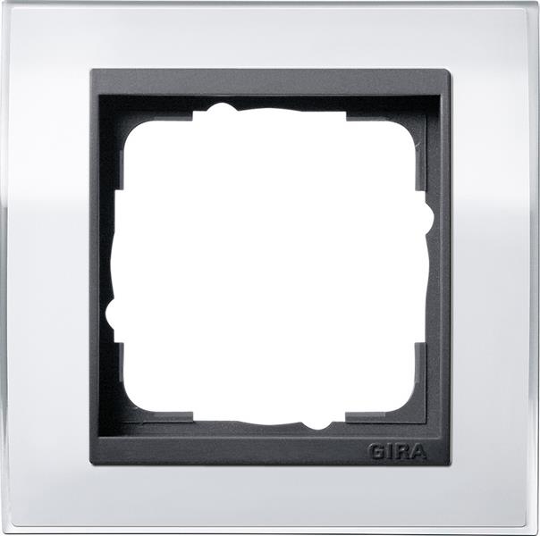 Cadre finition 1 x pour Anthracite Gira Event Clear Blanc