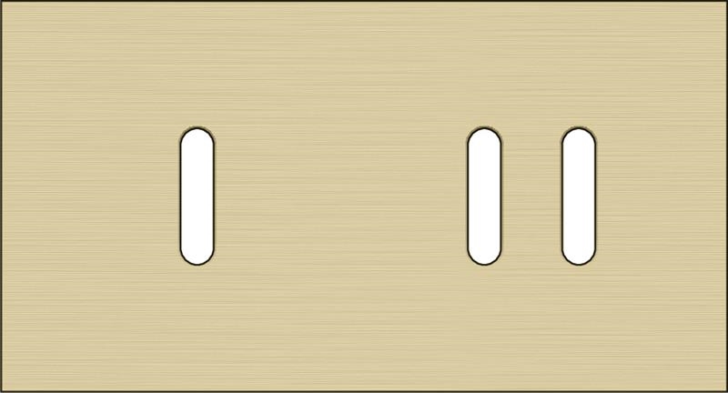Double cover plate, horizontal 71mm center distance, for single switching function and double switc
