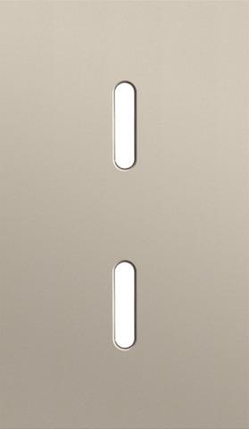 Double cover plate, vertical 60mm centre distance, for two single switching functions, Niko Rocker