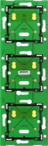 Triple vertical platine murale pour Niko Home control à utiliser avec une unité de raccordement