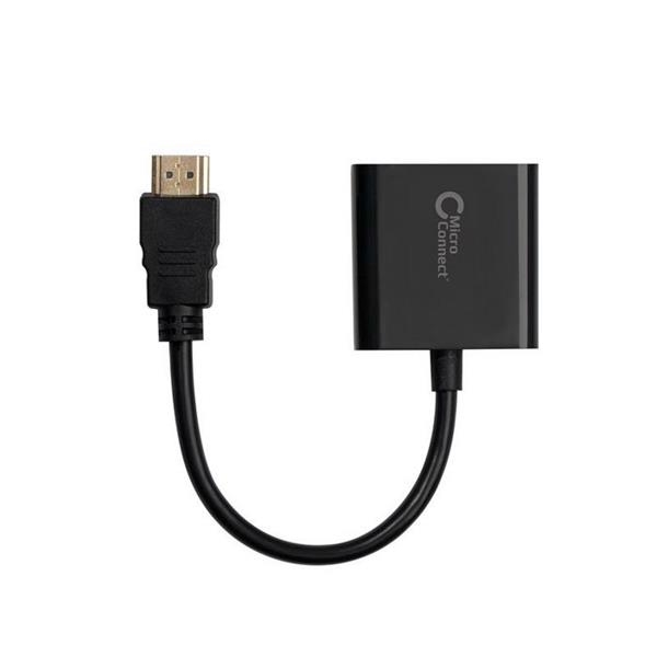 MicroConnect HDMI - VGA mannelijk / vrouwelijk Zwart