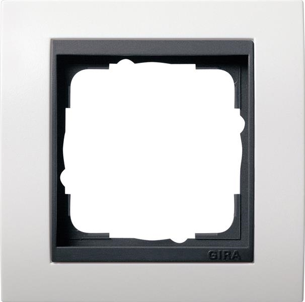 Cover frame 1 gang intermediate frame Anthracite Gira Event pure White