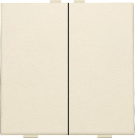 Bouton - poussoir double pour Niko Home control Creme