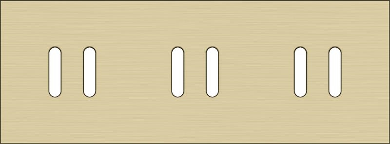 Plaque de recouvrement triple, horizontale 71mm d'entraxe, pour trois fonctions de commutation doubl