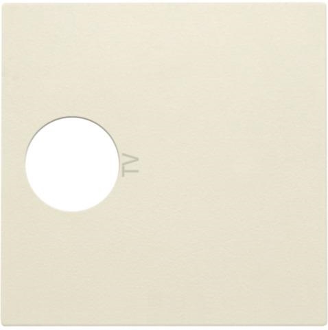 Set de finition pour connexion coaxiale simple pour TV Creme