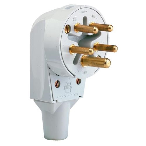 Fiche étoile 3 pôles + N + T 16A Grise