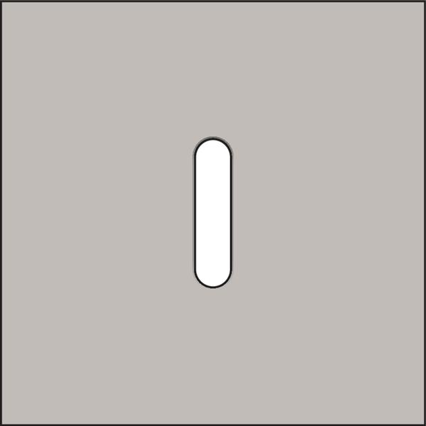 Single cover plate, for single switch functions, Niko rocker steel Champagne