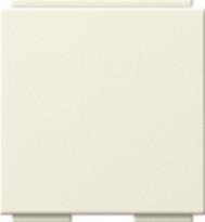 Universele blank cover plate cover modular jack 2 gang 30° + with inscription space System 55 cream