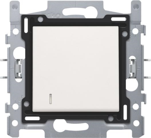 Single - pole, indicator switch with 3 connection terminals, base, screw terminals and finishing set