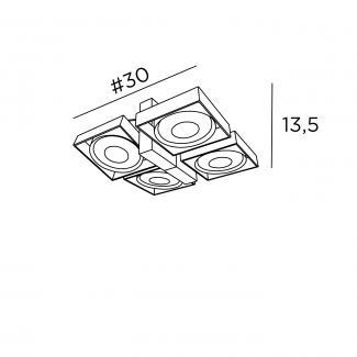 Plafondlamp in gestructureerd Zwart