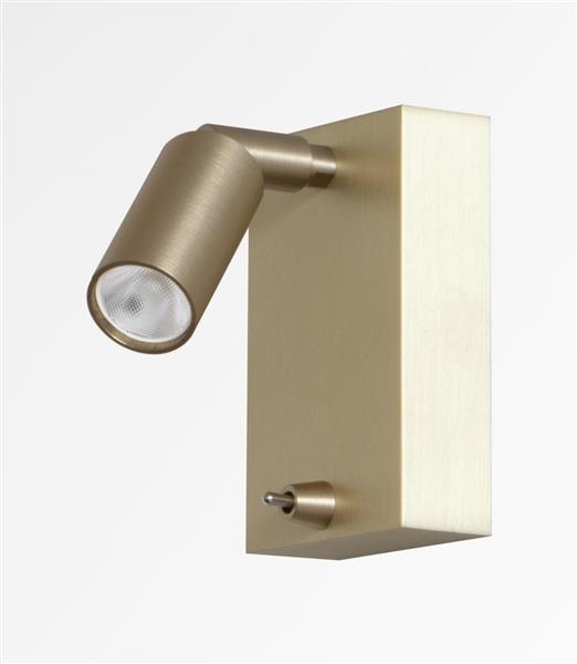 Wandlamp in geborsteld Brons