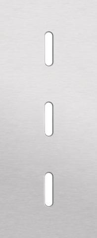 Plaque de recouvrement triple, verticale 60mm d'entraxe, pour trois fonctions de commutation simple,