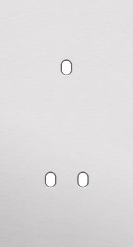 Plaque de recouvrement double, verticale 71mm d'entraxe, pour une fonction de commutation simple et