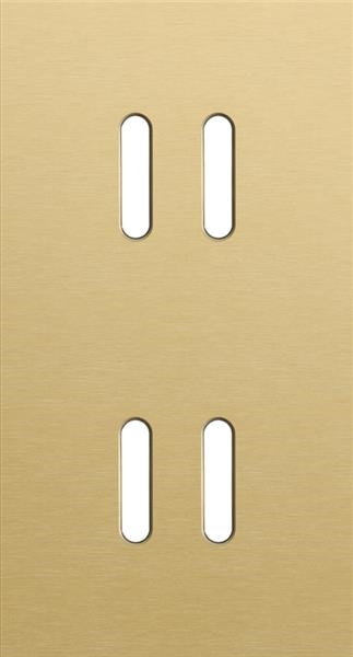 Plaque de recouvrement double, verticale 71mm d'entraxe, pour des fonctions d'interrupteur double, N