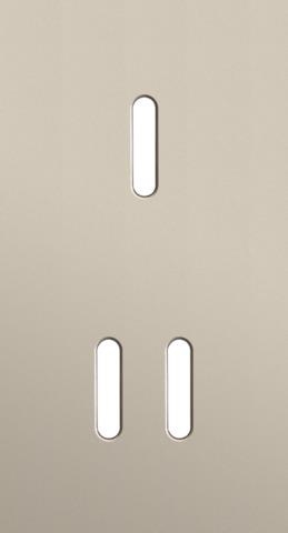 Double cover plate, vertical 71mm centre distance, for single and double switching function, Niko R