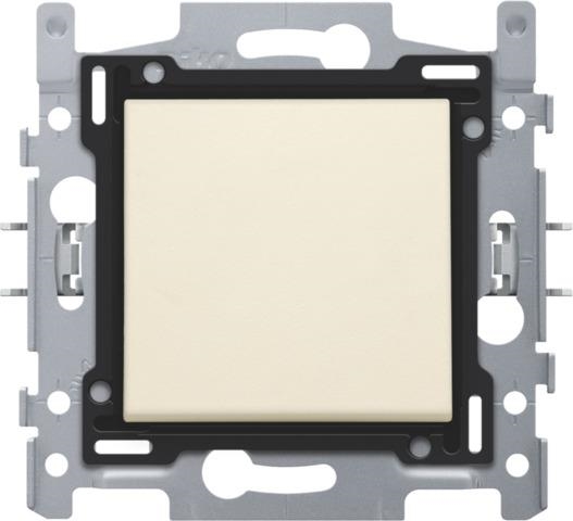Two - way switch, base, plug - in terminals and finishing set, Cream