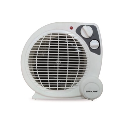 Fan heater 1000 - 2000W with power indicating light and adjustable thermostat IP20 White